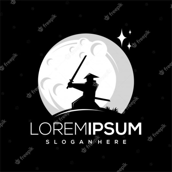 Самурай лого вектор