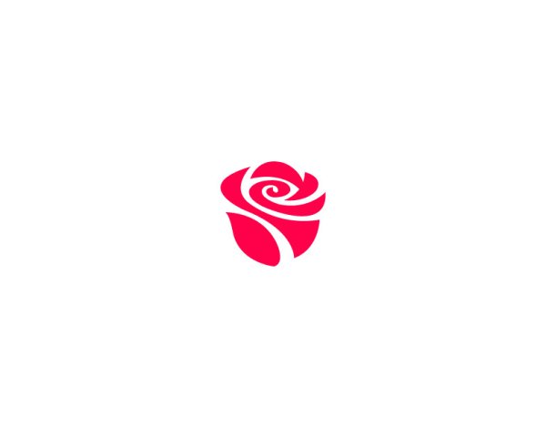 Стилизованная роза для логотипа