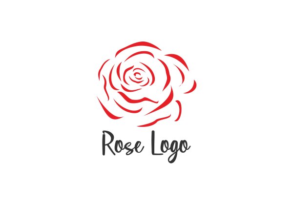 Логотип роза цветы