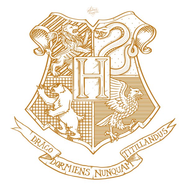 Эмблема Хогвартса шаблон