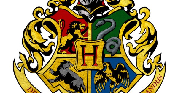 Герб Хогвартса белый