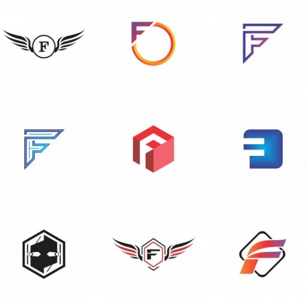 Буква ф логотип Минимализм