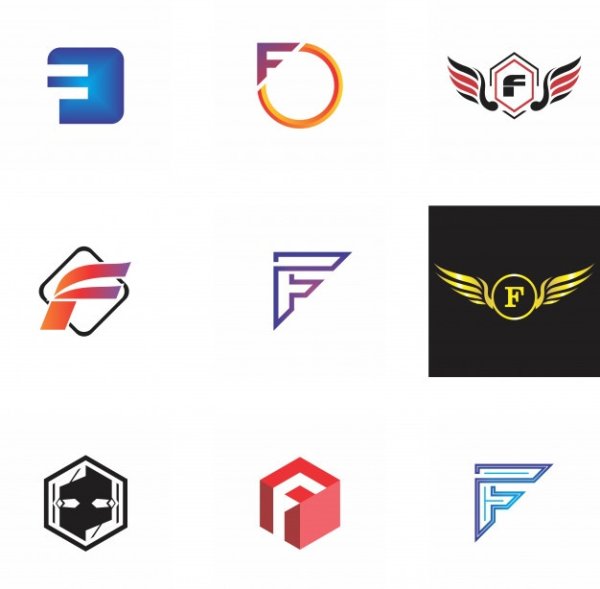 Современные логотипы на f