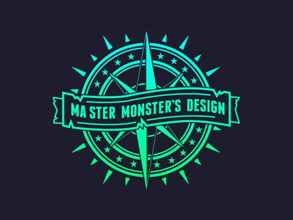 Дизайн логотипа с компасом