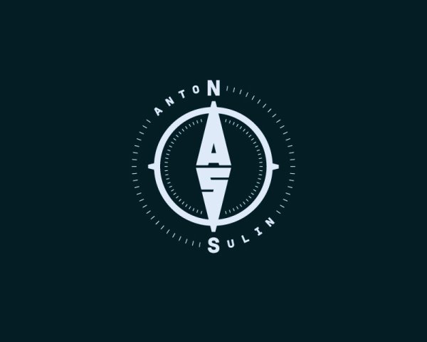 Логотип с компасом и стрелкой