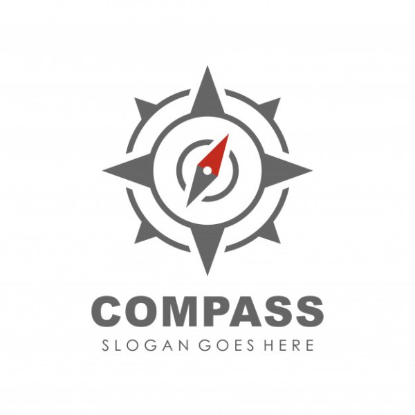 Компас лого вектор