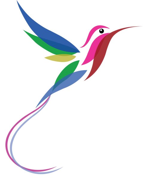 Стилизованная птичка Колибри