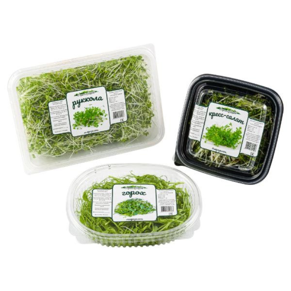 Этикетка микрозелень горох