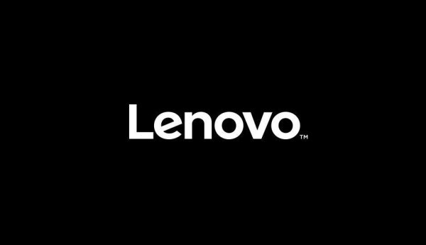 Логотип Lenovo на черном фоне
