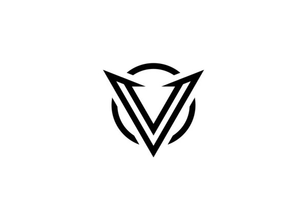 Буква v логотип в векторе