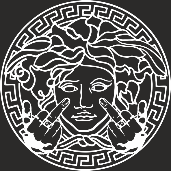 Наклейка Версаче Золотая