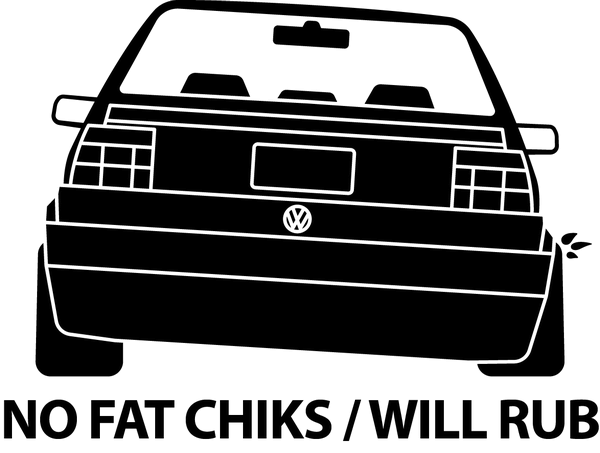 No fat chicks наклейка