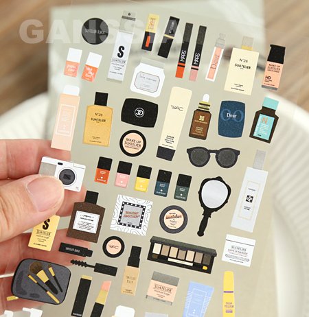 Наклейки для ежедневника косметика