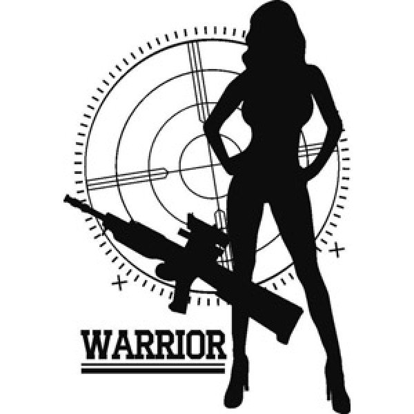 Наклейки силуэт девушки