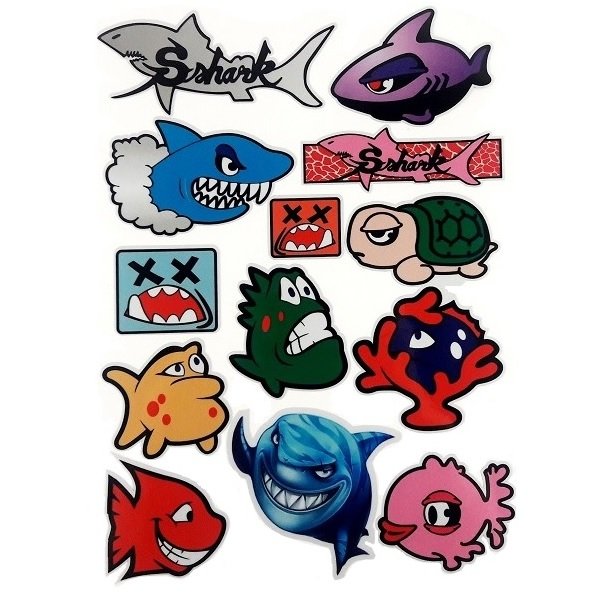 Голубые наклейки на чехол