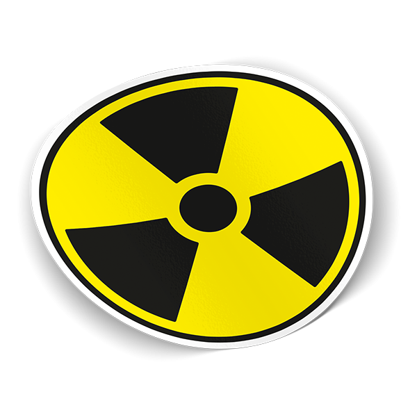 Значок радиации наклейка