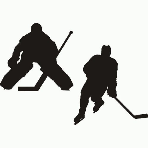 Наклейка хоккеиста на машину