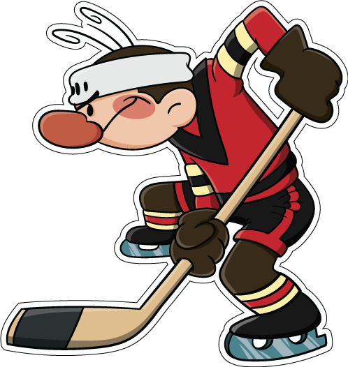 Наклейка" хоккеист"