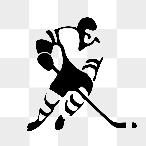 Наклейка" хоккеист"