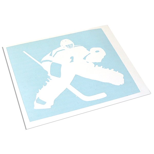 Хоккеист вратарь силуэт