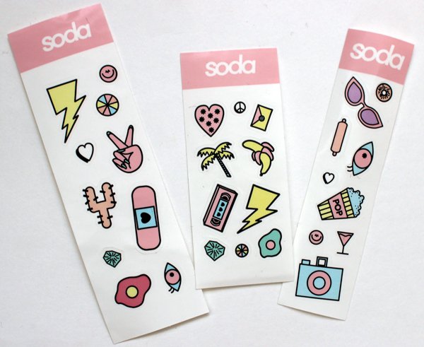 Наклейки Soda косметика