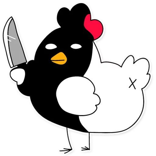 Курица стикер