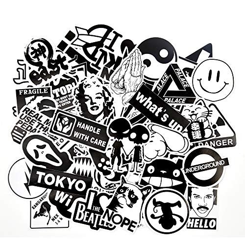 Наклейки модные черно белые