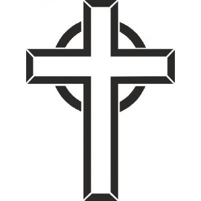 Крестик на машину наклейка