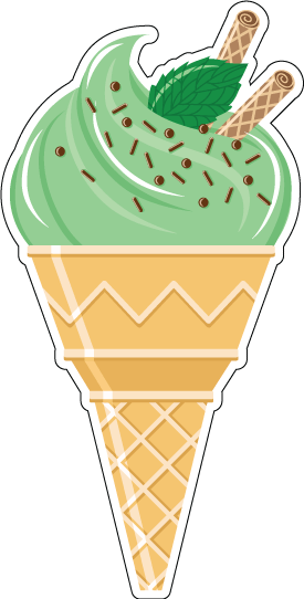 Наклейка мороженое
