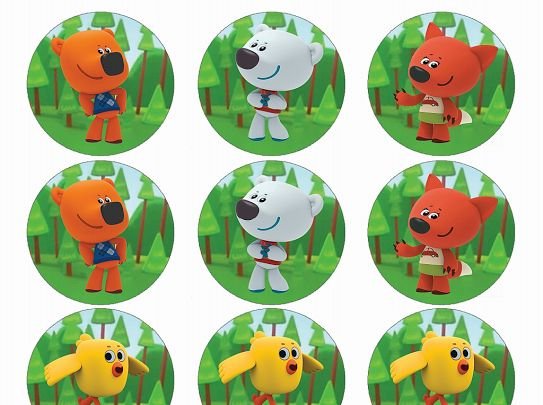 Рез. Набор д/ванны набор стикеров ева.Мимимишки