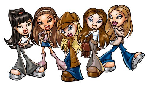 Куклы братц наклейки