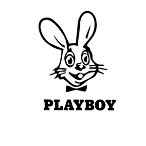 Кролик плейбой стикер