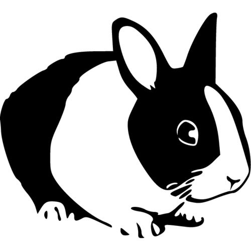 Наклейка на автомобиль кролик