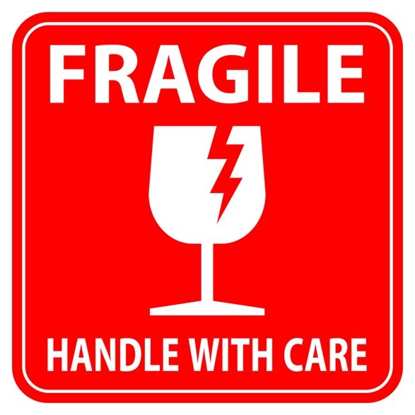 Табличка fragile