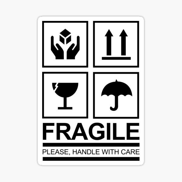Наклейка fragile (76 фото)
