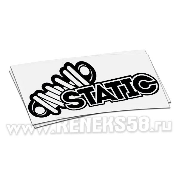 Наклейка на авто "static"
