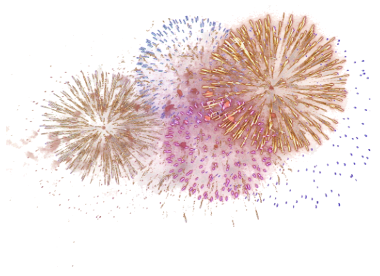 Салют на белом фоне