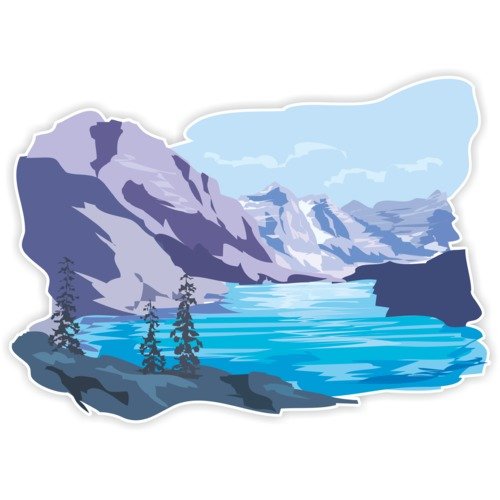 Наклейки горы (78 фото)