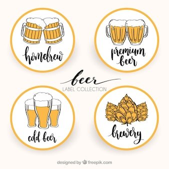 Круглая этикетка для пива