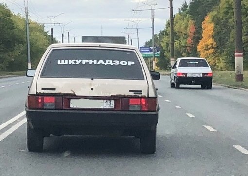 Надпись на лобовое стекло ШКУРНАДЗОР