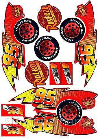 Молния Маквин наклейки