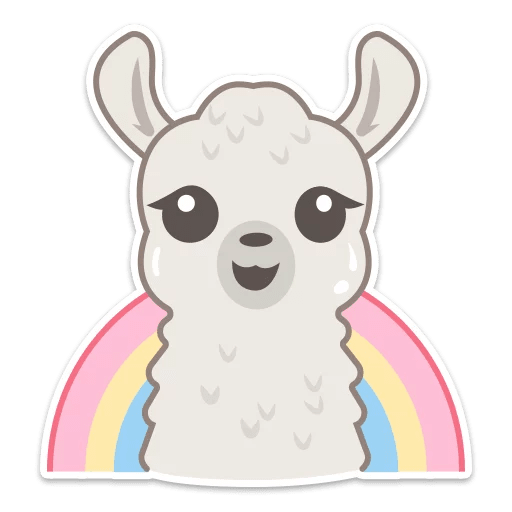Наклейки с альпакой