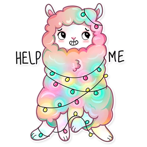 Стикеры "лама"