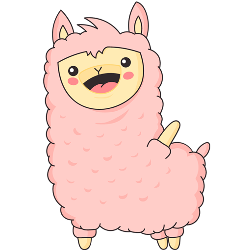 Стикеры ВКОНТАКТЕ лама Молли