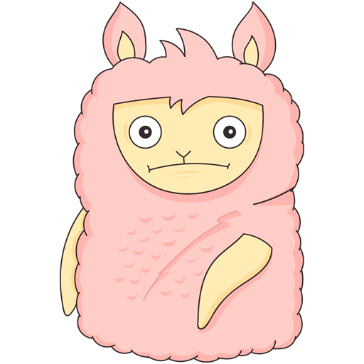 Стикеры лама Молли