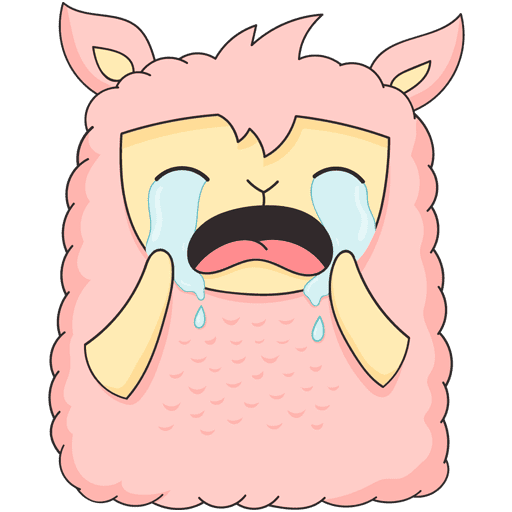 Лама Стикеры для печати