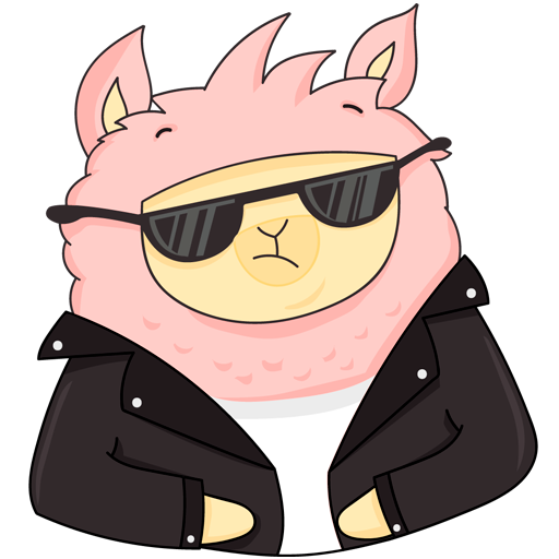 Стикеры красивые предметы с ламой