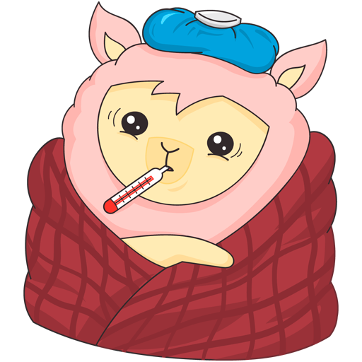 Стикеры ВК лама Молли