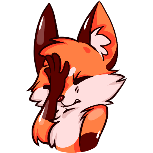 Мультяшный стикер Лисенок