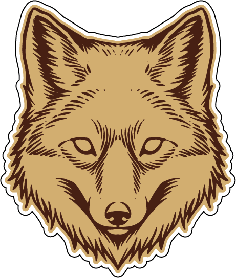 Наклейка лисы на машину